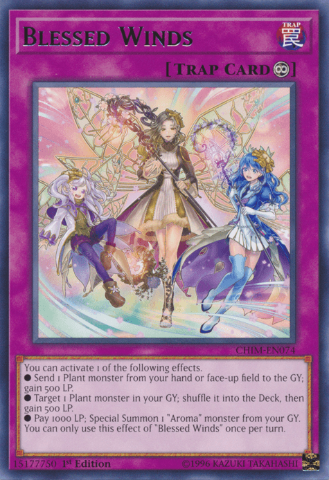 1st Edition, Chaos Impact, Continuous Trap, Rare, Trap, Unlimited Blessed Winds [CHIM-EN074] Rare - Trading Card World