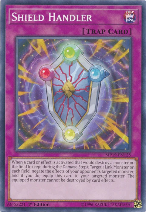 1st Edition, 2019 Gold Sarcophagus Tin Mega Pack, Common, Normal Trap, Trap, Unlimited Shield Handler [MP19-EN125] Common - Trading Card World