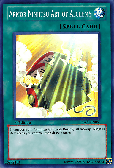1st Edition, Normal Spell, Order of Chaos, Spell, Super Rare, Unlimited Armor Ninjitsu Art of Alchemy [ORCS-EN051] Super Rare - Trading Card World