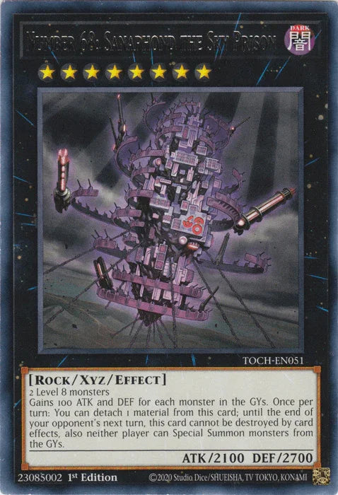 1st Edition, Dark, Rare, Rock, Toon Chaos, Unlimited, Xyz/Effect Monster Number 68: Sanaphond the Sky Prison [TOCH-EN051] Rare - Trading Card World