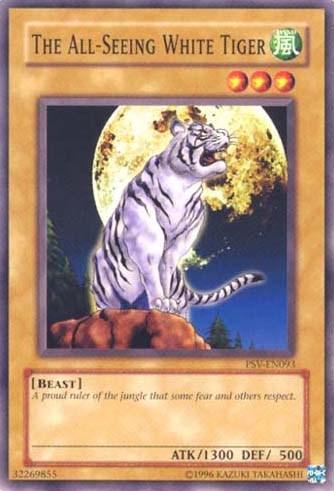Beast, Common, Normal Monster, Pharaoh's Servant, Unlimited, Wind The All-Seeing White Tiger [PSV-EN093] Common - Trading Card World