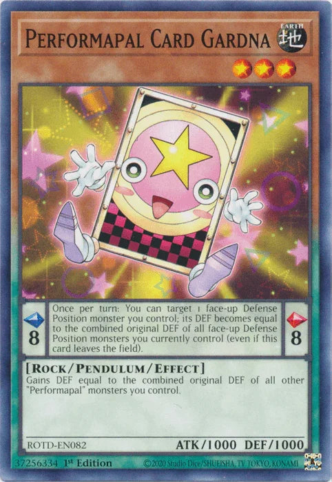 1st Edition, Common, Earth, Pendulum/Effect Monster, Rise of the Duelist, Rock Performapal Card Gardna [ROTD-EN082] Common - Trading Card World