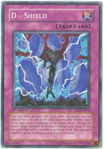 1st Edition, Common, Enemy of Justice, Normal Trap, Trap, Unlimited D - Shield [EOJ-EN054] Common - Trading Card World