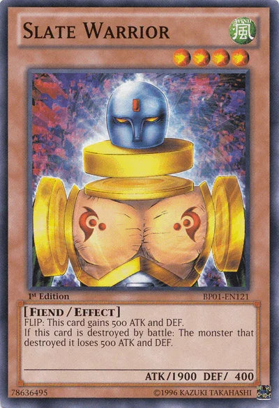 1st Edition, Battle Pack: Epic Dawn, Common, Effect Monster, Fiend, Unlimited, Wind Slate Warrior [BP01-EN121] Common - Trading Card World