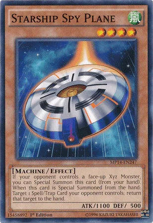 1st Edition, 2014 Mega-Tins Mega Pack, Common, Effect Monster, Machine, Wind Starship Spy Plane [MP14-EN247] Common - Trading Card World
