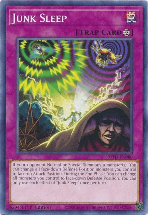 1st Edition, Common, Continuous Trap, Rise of the Duelist, Trap Junk Sleep [ROTD-EN080] Common - Trading Card World