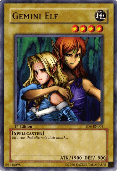 1st Edition, Common, Earth, Normal Monster, Spellcaster, Structure Deck: Spellcaster's Judgment, Unlimited Gemini Elf [SD6-EN004] Common - Trading Card World