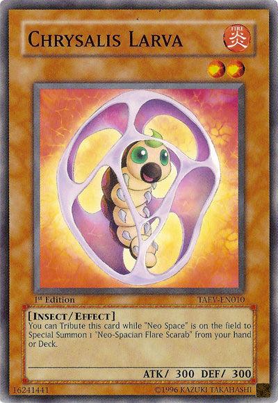 1st Edition, Common, Effect Monster, Fire, Insect, Tactical Evolution, Unlimited Chrysalis Larva [TAEV-EN010] Common - Trading Card World