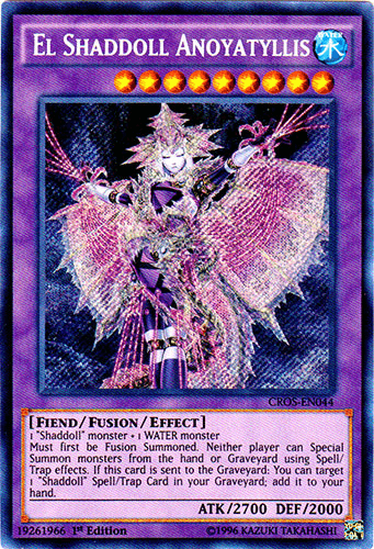 1st Edition, Crossed Souls, Fiend, Fusion/Effect Monster, Secret Rare, Unlimited, Water El Shaddoll Anoyatyllis [CROS-EN044] Secret Rare - Trading Card World
