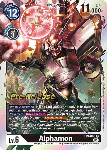 Black, BT9-066, Digimon, Holy Warrior/Royal Knight/X Antibody, Mega, Rare, Vaccine, X Record Pre-Release Promos Alphamon [BT9-066] [X Record Pre-Release Promos] - Trading Card World