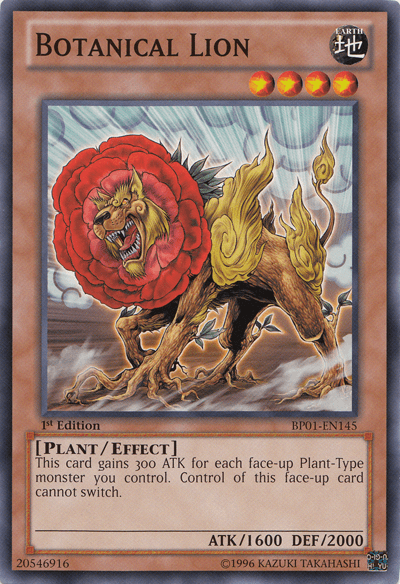 1st Edition, Battle Pack: Epic Dawn, Common, Earth, Effect Monster, Plant, Unlimited Botanical Lion [BP01-EN145] Common - Trading Card World
