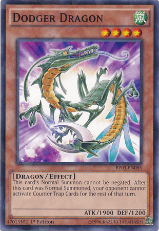 1st Edition, Battle Pack 3: Monster League, Dragon, Effect Monster, Shatterfoil Rare, Wind Dodger Dragon [BP03-EN085] Shatterfoil Rare - Trading Card World