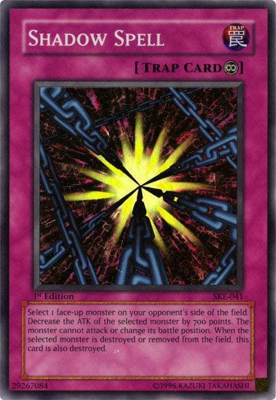 1st Edition, Continuous Trap, Starter Deck: Kaiba Evolution, Super Rare, Trap, Unlimited Shadow Spell [SKE-041] Super Rare - Trading Card World
