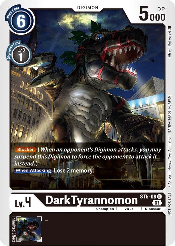 Black, Champion, Digimon, Dinosaur, ST5-08, Starter Deck: Machine Black Promos, Uncommon, Virus DarkTyrannomon [ST5-08] (Winner Pack X Record) [Starter Deck: Machine Black Promos] - Trading Card World
