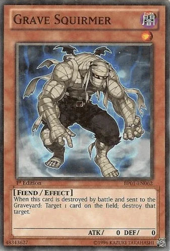1st Edition, Battle Pack: Epic Dawn, Dark, Effect Monster, Fiend, Starfoil Rare, Unlimited Grave Squirmer [BP01-EN062] Starfoil Rare - Trading Card World