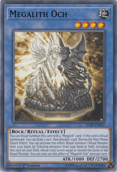 1st Edition, Common, Earth, Ignition Assault, Ritual/Effect Monster, Rock, Unlimited Megalith Och [IGAS-EN037] Common - Trading Card World