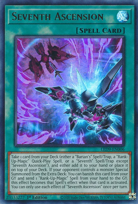 1st Edition, Legendary Duelists: Duels From the Deep, Normal Spell, Spell, Ultra Rare Seventh Ascension [LED9-EN006] Ultra Rare - Trading Card World