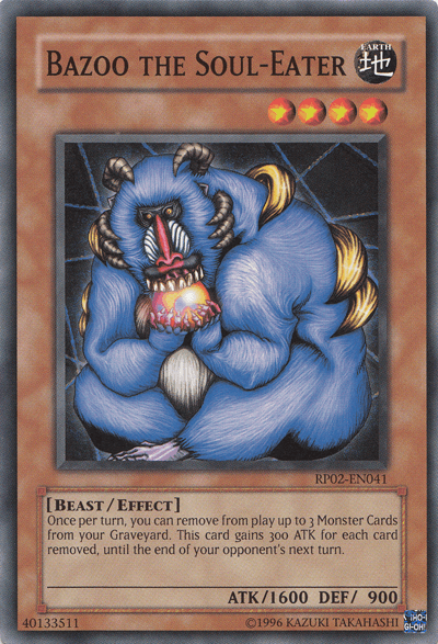 Beast, Common, Earth, Effect Monster, Retro Pack 2, Unlimited Bazoo the Soul-Eater [RP02-EN041] Common - Trading Card World