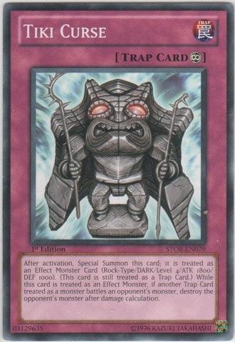 1st Edition, Common, Continuous Trap, Storm of Ragnarok, Trap, Unlimited Tiki Curse [STOR-EN079] Common - Trading Card World