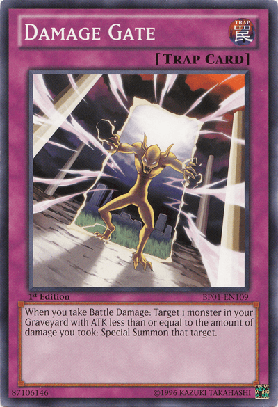1st Edition, Battle Pack: Epic Dawn, Common, Normal Trap, Trap, Unlimited Damage Gate [BP01-EN109] Common - Trading Card World