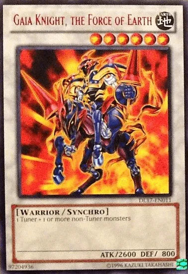 Duelist League Promo, Earth, Rare, Synchro Monster, Unlimited, Warrior Gaia Knight, the Force of Earth (Red) [DL17-EN011] Rare - Trading Card World