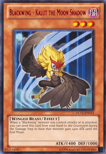 Dark, Duelist League Promo, Effect Monster, Rare, Unlimited, Winged Beast Blackwing - Kalut the Moon Shadow (Red) [DL11-EN013] Rare - Trading Card World