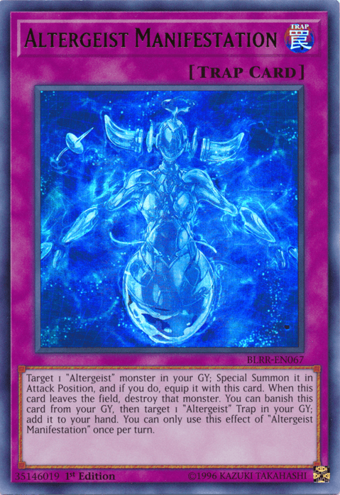 1st Edition, Battles of Legend: Relentless Revenge, Normal Trap, Trap, Ultra Rare Altergeist Manifestation [BLRR-EN067] Ultra Rare - Trading Card World