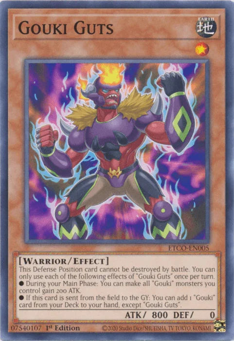 1st Edition, Common, Earth, Effect Monster, Eternity Code, Warrior Gouki Guts [ETCO-EN005] Common - Trading Card World