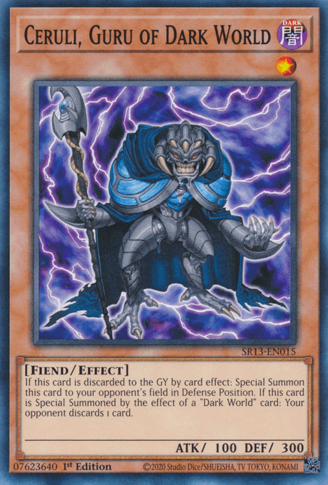 1st Edition, Common, Dark, Effect Monster, Fiend, Structure Deck: Dark World Ceruli, Guru of Dark World [SR13-EN015] Common - Trading Card World