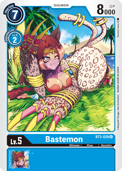 Beastkin, Blue, BT3-028, Digimon, Release Special Booster Ver.1.5, Ultimate, Uncommon, Virus Bastemon [BT3-028] [Release Special Booster Ver.1.5] - Trading Card World