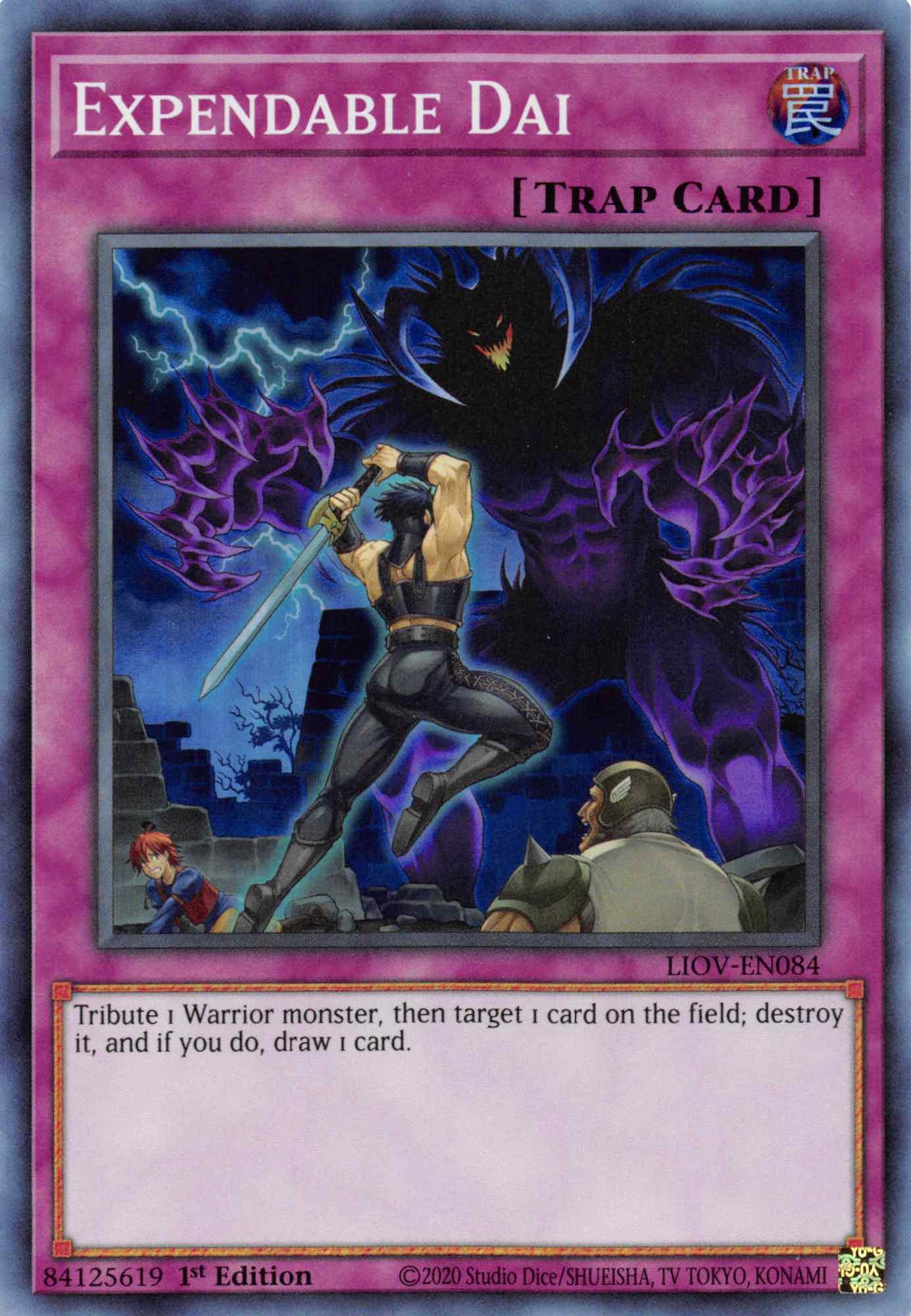 1st Edition, Lightning Overdrive, Normal Trap, Super Rare, Trap Expendable Dai [LIOV-EN084] Super Rare - Trading Card World