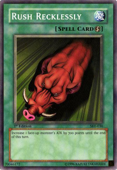 1st Edition, Common, Quick Play Spell, Spell, Starter Deck: Kaiba Evolution, Unlimited Rush Recklessly [SKE-036] Common - Trading Card World