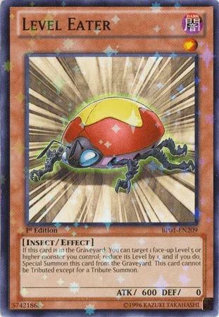 1st Edition, Battle Pack: Epic Dawn, Dark, Effect Monster, Insect, Starfoil Rare, Unlimited Level Eater [BP01-EN209] Starfoil Rare - Trading Card World