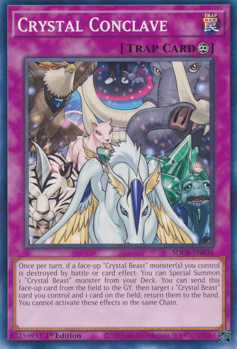 1st Edition, Common, Continuous Trap, Structure Deck: Legend of the Crystal Beasts, Trap Crystal Conclave [SDCB-EN036] Common - Trading Card World