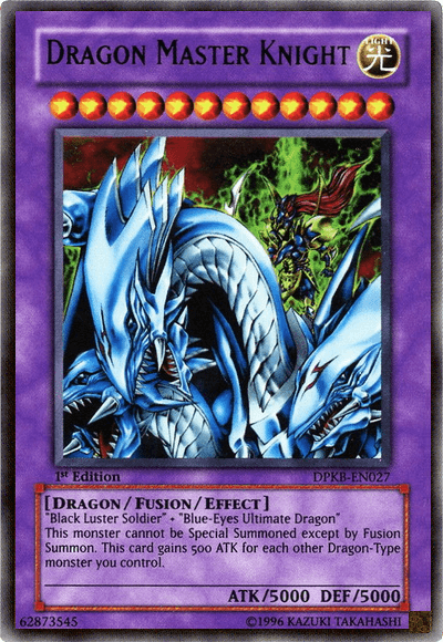 1st Edition, Dragon, Duelist Pack: Kaiba, Fusion/Effect Monster, Light, Ultra Rare, Unlimited Dragon Master Knight [DPKB-EN027] Ultra Rare - Trading Card World