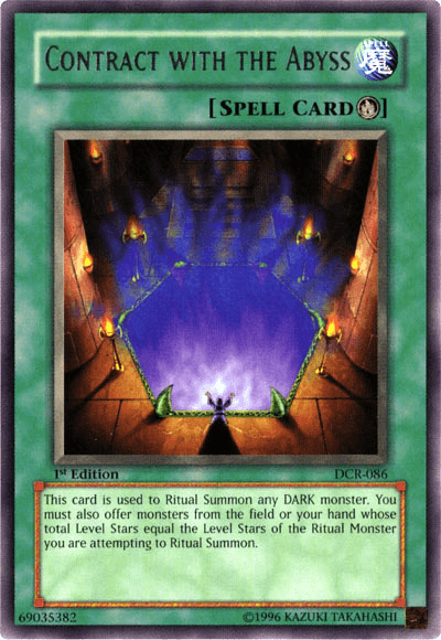 1st Edition, Dark Crisis, Rare, Ritual Spell, Spell, Unlimited Contract with the Abyss [DCR-086] Rare - Trading Card World