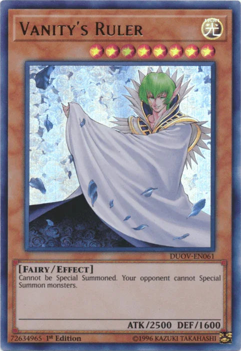 1st Edition, Duel Overload, Effect Monster, Fairy, Light, Ultra Rare Vanity's Ruler [DUOV-EN061] Ultra Rare - Trading Card World