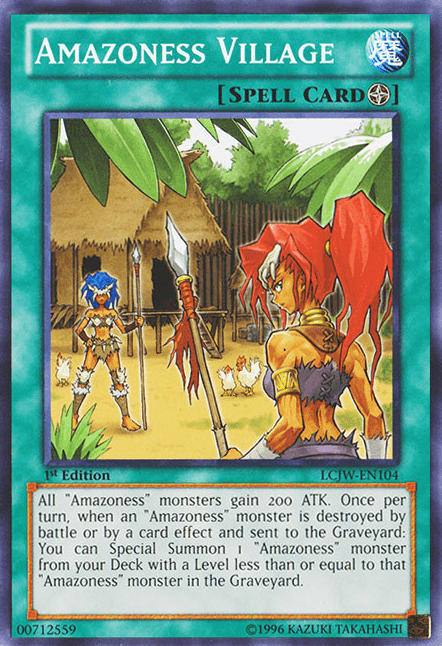 1st Edition, Common, Field Spell, Legendary Collection 4: Joey's World, Spell Amazoness Village [LCJW-EN104] Common - Trading Card World