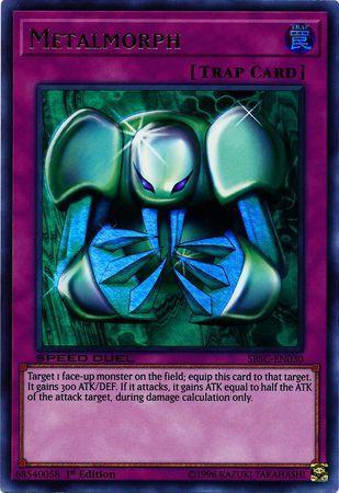 1st Edition, Normal Trap, Speed Duel: Scars of Battle, Trap, Ultra Rare Metalmorph [SBSC-EN030] Ultra Rare - Trading Card World