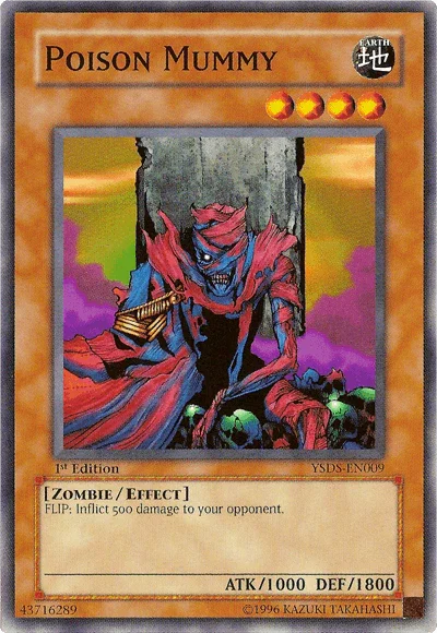 1st Edition, Common, Earth, Effect Monster, Starter Deck: Syrus Truesdale, Unlimited, Zombie Poison Mummy [YSDS-EN009] Common - Trading Card World