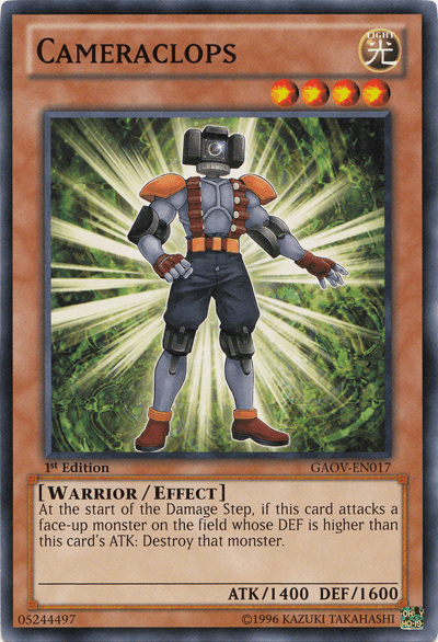 1st Edition, Common, Effect Monster, Galactic Overlord, Light, Unlimited, Warrior Cameraclops [GAOV-EN017] Common - Trading Card World