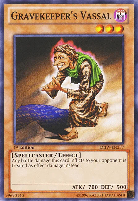 1st Edition, Common, Dark, Effect Monster, Legendary Collection 4: Joey's World, Spellcaster Gravekeeper's Vassal [LCJW-EN257] Common - Trading Card World