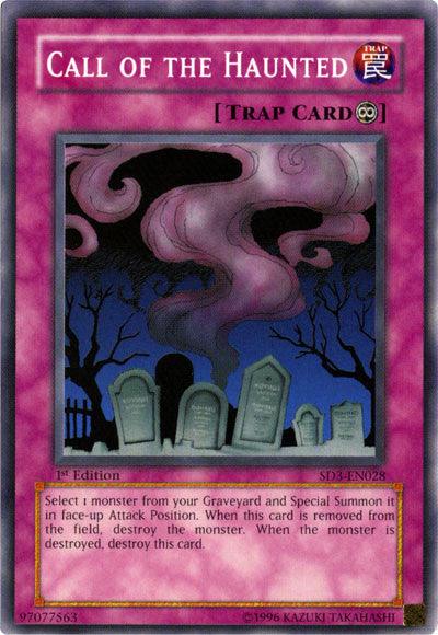 1st Edition, Common, Continuous Trap, Structure Deck: Blaze of Destruction, Trap Call of the Haunted [SD3-EN028] Common - Trading Card World