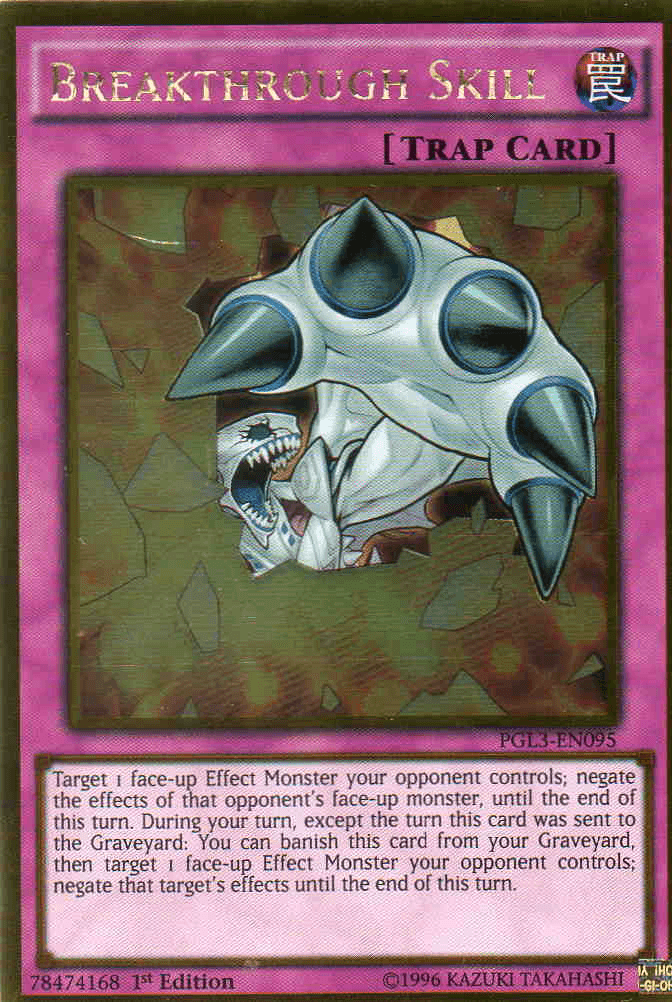 1st Edition, Gold Rare, Normal Trap, Premium Gold: Infinite Gold, Trap Breakthrough Skill [PGL3-EN095] Gold Rare - Trading Card World