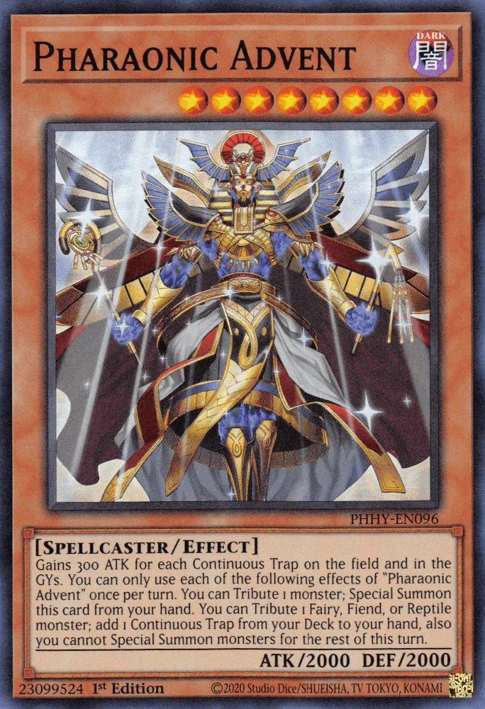 1st Edition, Dark, Effect Monster, Photon Hypernova, Spellcaster, Super Rare Pharaonic Advent [PHHY-EN096] Super Rare - Trading Card World