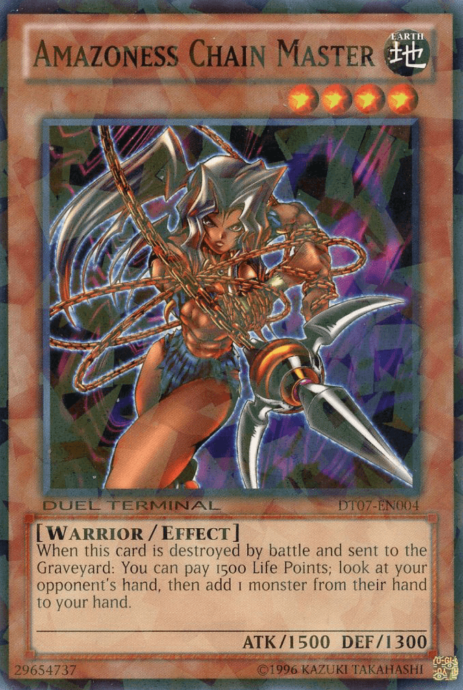 Common, Duel Terminal 7, Earth, Effect Monster, Limited, Warrior Amazoness Chain Master [DT07-EN004] Common - Trading Card World