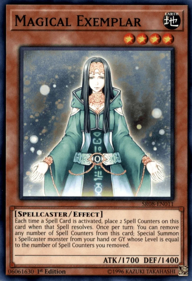 1st Edition, Common, Earth, Effect Monster, Spellcaster, Structure Deck: Order of the Spellcasters Magical Exemplar [SR08-EN011] Common - Trading Card World