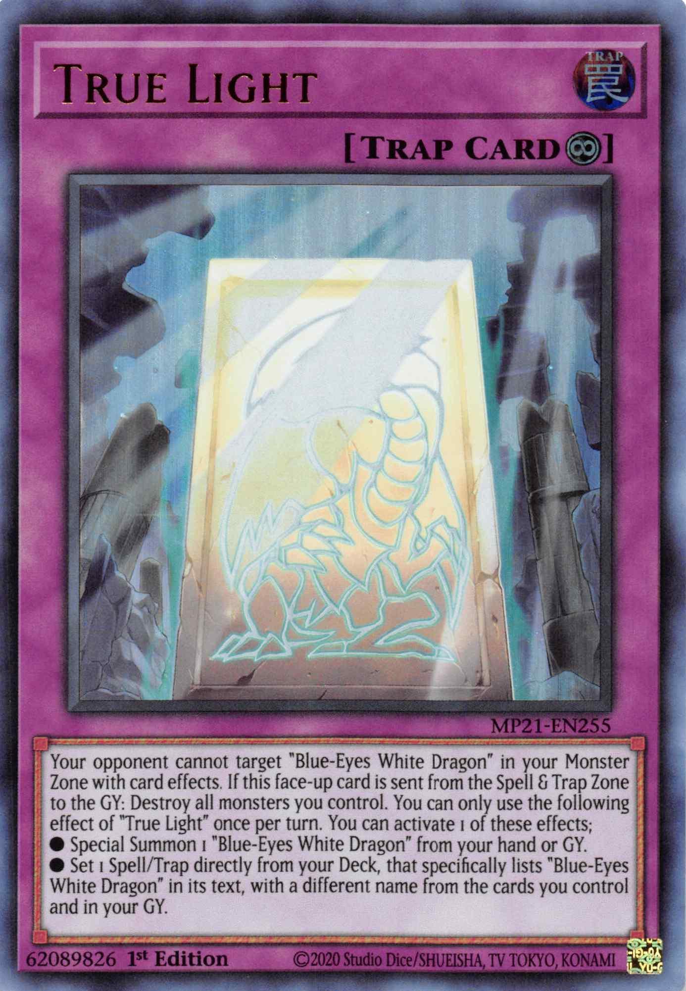 1st Edition, 2021 Tin of Ancient Battles, Continuous Trap, Trap, Ultra Rare True Light [MP21-EN255] Ultra Rare - Trading Card World