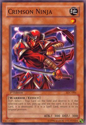 1st Edition, Common, Earth, Effect Monster, Invasion of Chaos, Unlimited, Warrior Crimson Ninja [IOC-006] Common - Trading Card World