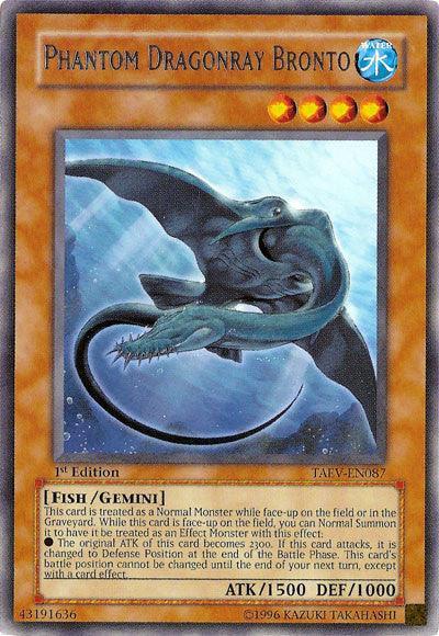 1st Edition, Fish, Gemini Monster, Rare, Tactical Evolution, Unlimited, Water Phantom Dragonray Bronto [TAEV-EN087] Rare - Trading Card World